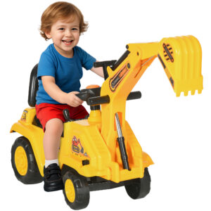 2-in-1 Ride-On Digger & Pull Cart